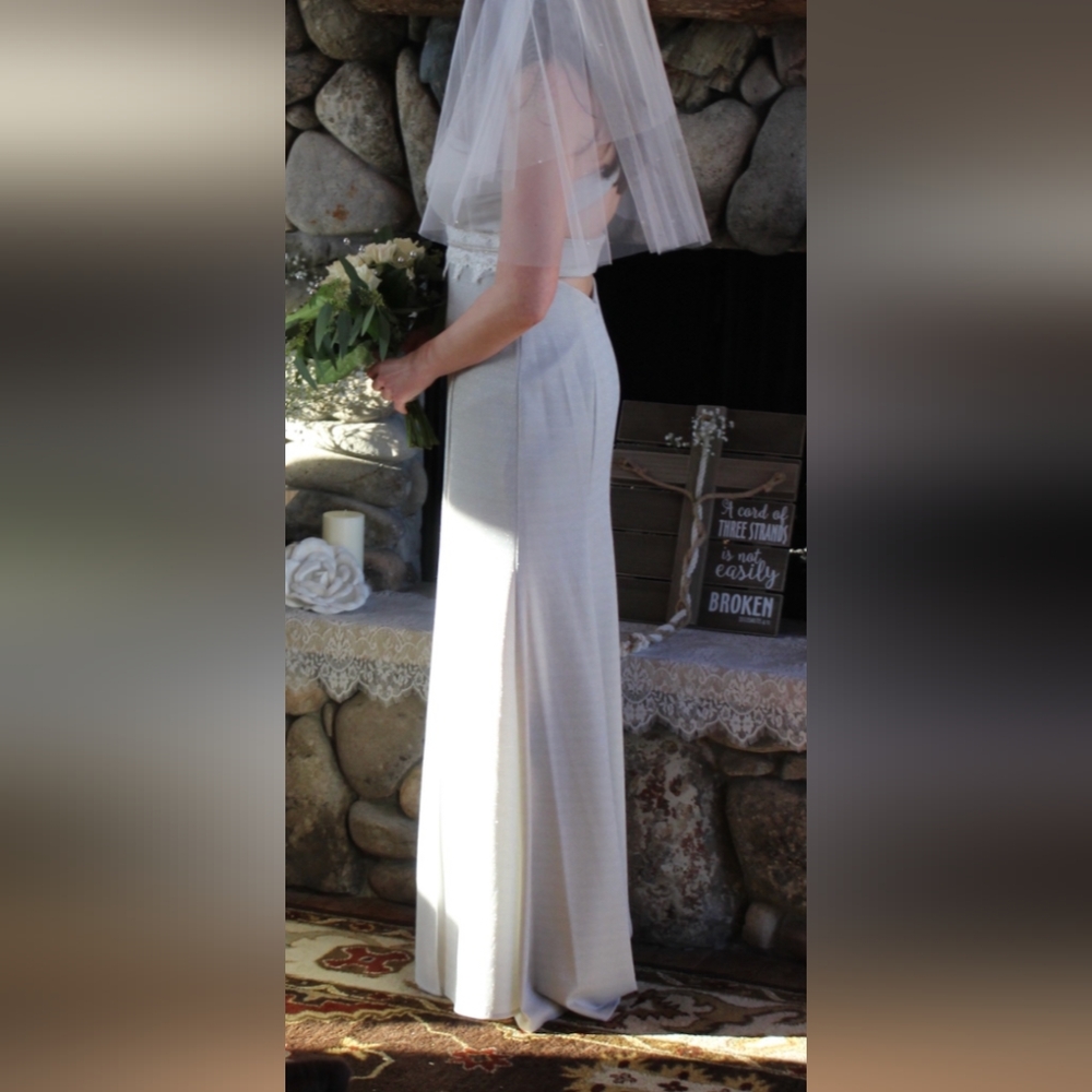 Metallic wedding prom dress - Picture 3 of 16